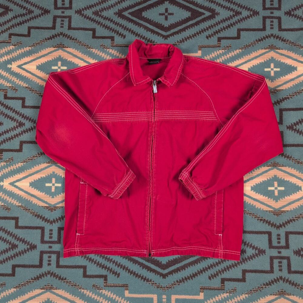 Vintage 2000s Nike Jacket Contrast Stitching Red Cropped Fit Jacket Medium Large